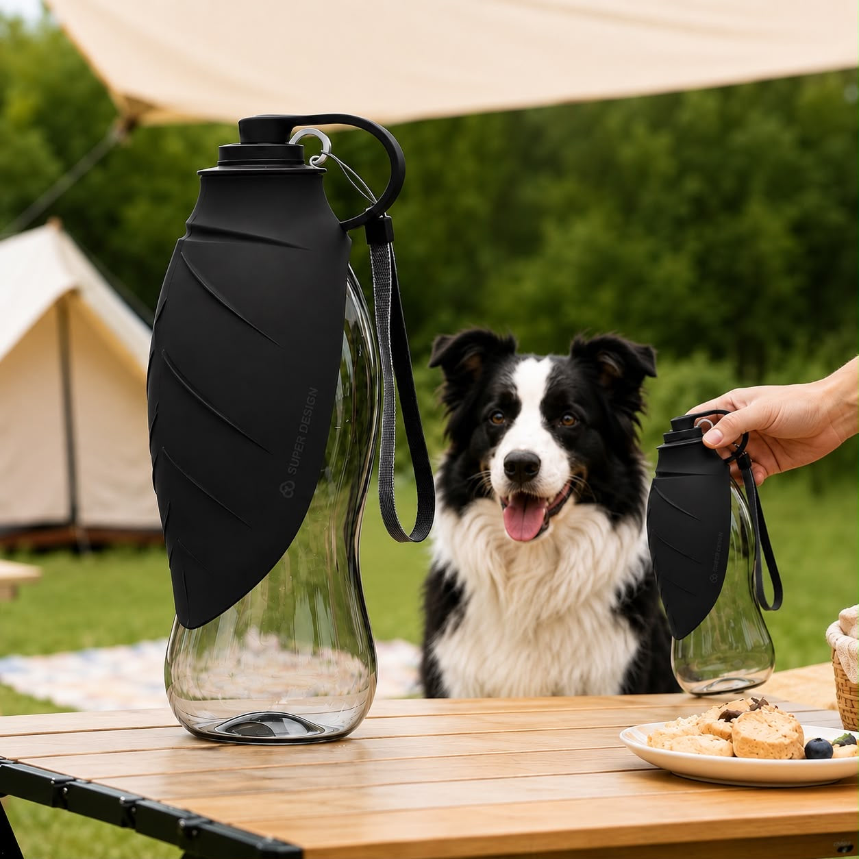 Gourde Nomade Truffe & Co — Auslaufsichere Trinkflasche für Hunde