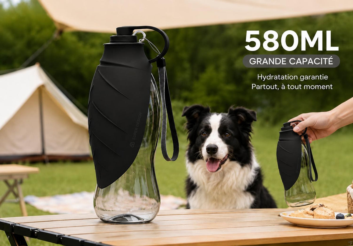 Gourde Nomade Truffe & Co — Hydratation anti-fuite pour chien