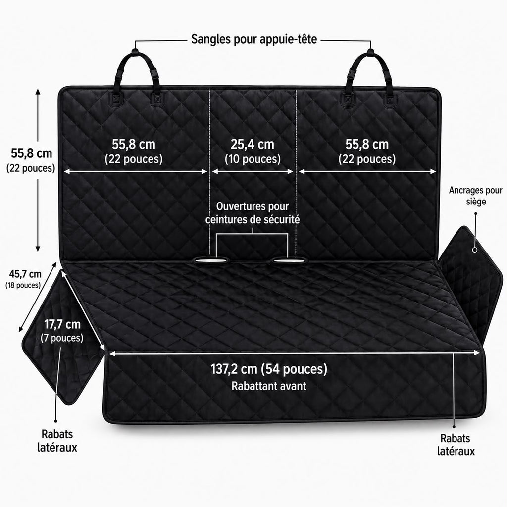 Funda impermeable de asiento de coche para perros - en uso en casa
