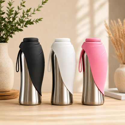 Gourde Inox Truffe & Co — Bol Intégré Anti-Fuite pour Chien