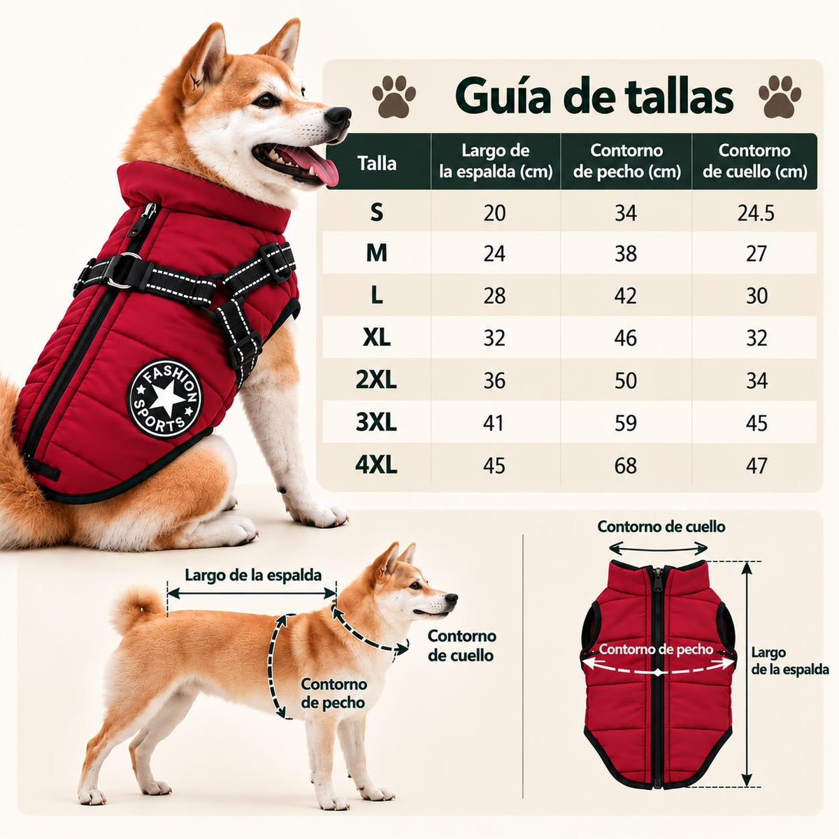 Guía de tallas: qué limpiador de patas para tu perro