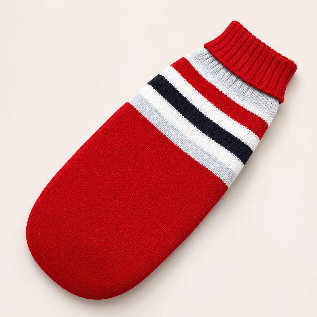 Pull pour chien – rayé rouge