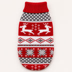 Pull de Noël pour chien – renne nordique rouge