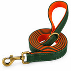 Guinzaglio in pelle verde abbinato Truffe & Co