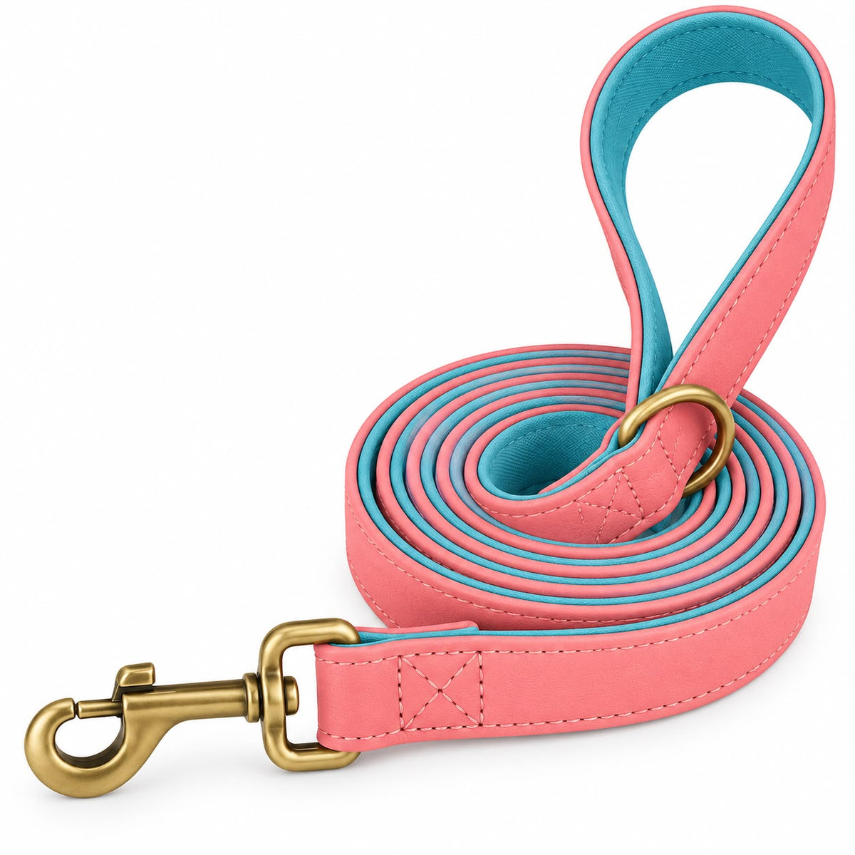 Laisse en cuir rose clair assortie Truffe & Co