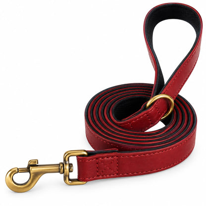 Laisse en cuir rouge assortie Truffe & Co