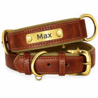 Collare in pelle marrone personalizzato Truffe & Co
